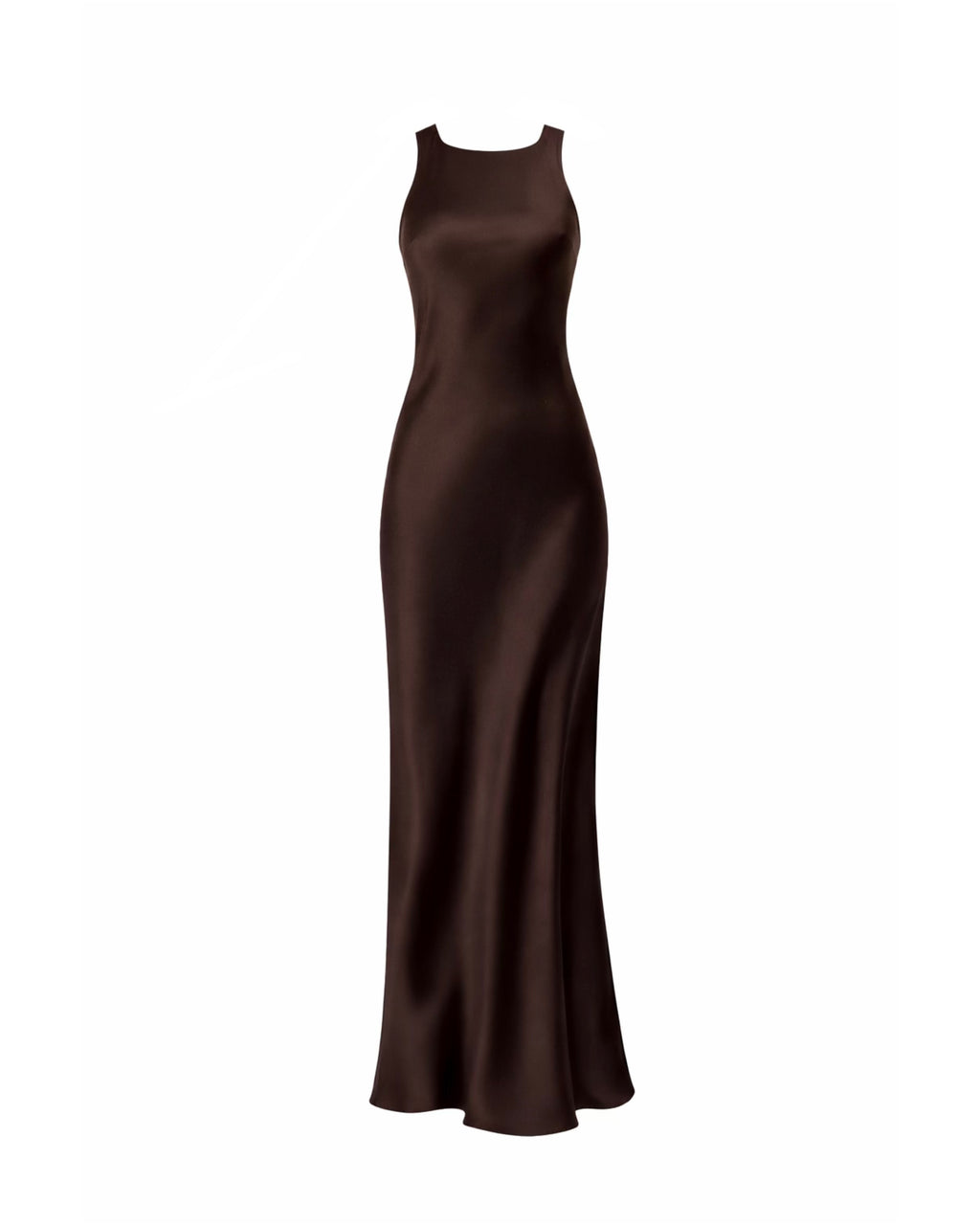 GERA CHOCOLATE SILK MAXI DRESS