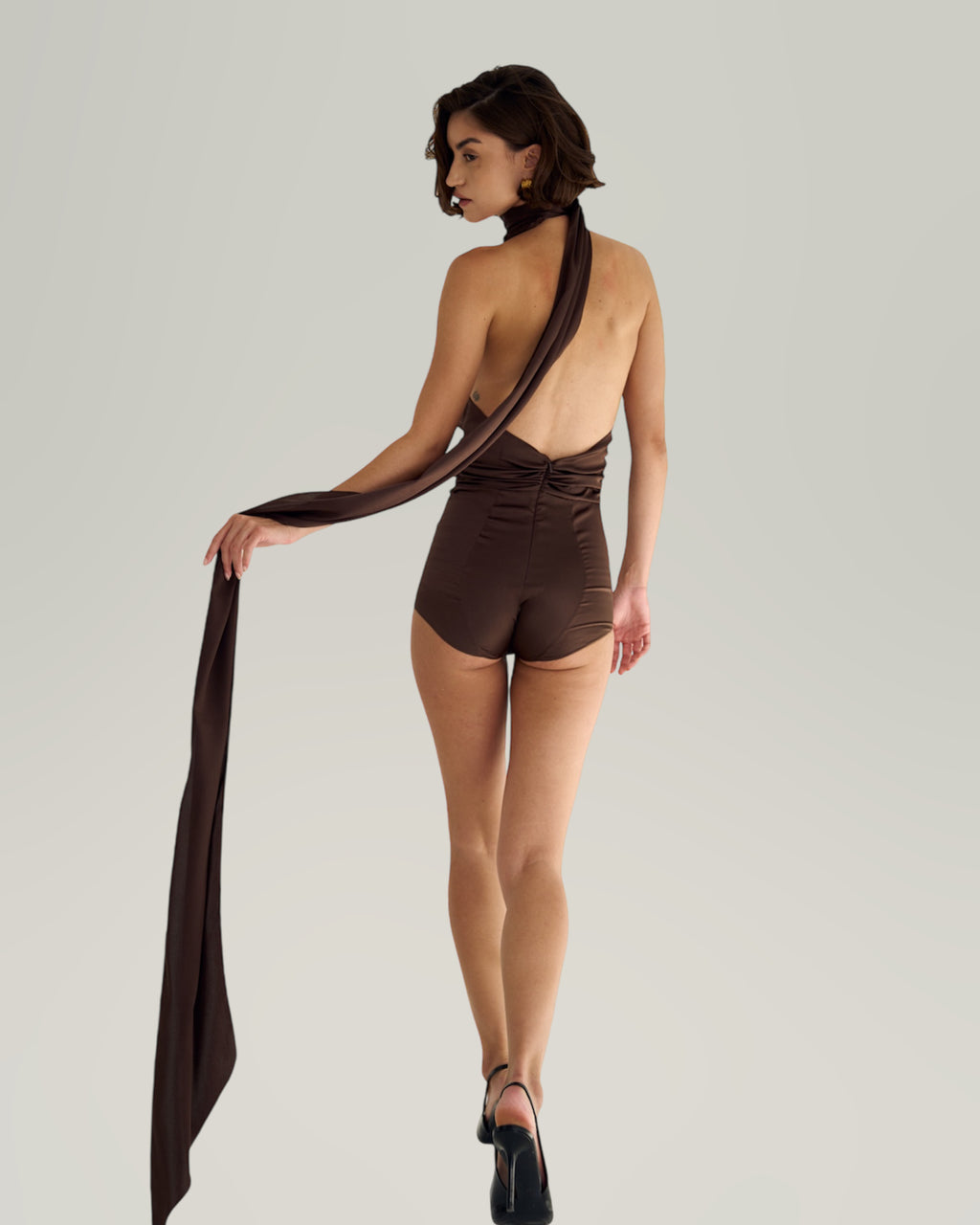 AURA SILK-SATIN BODYSUIT