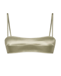 SILK-SATIN TOP BRA OLIVE