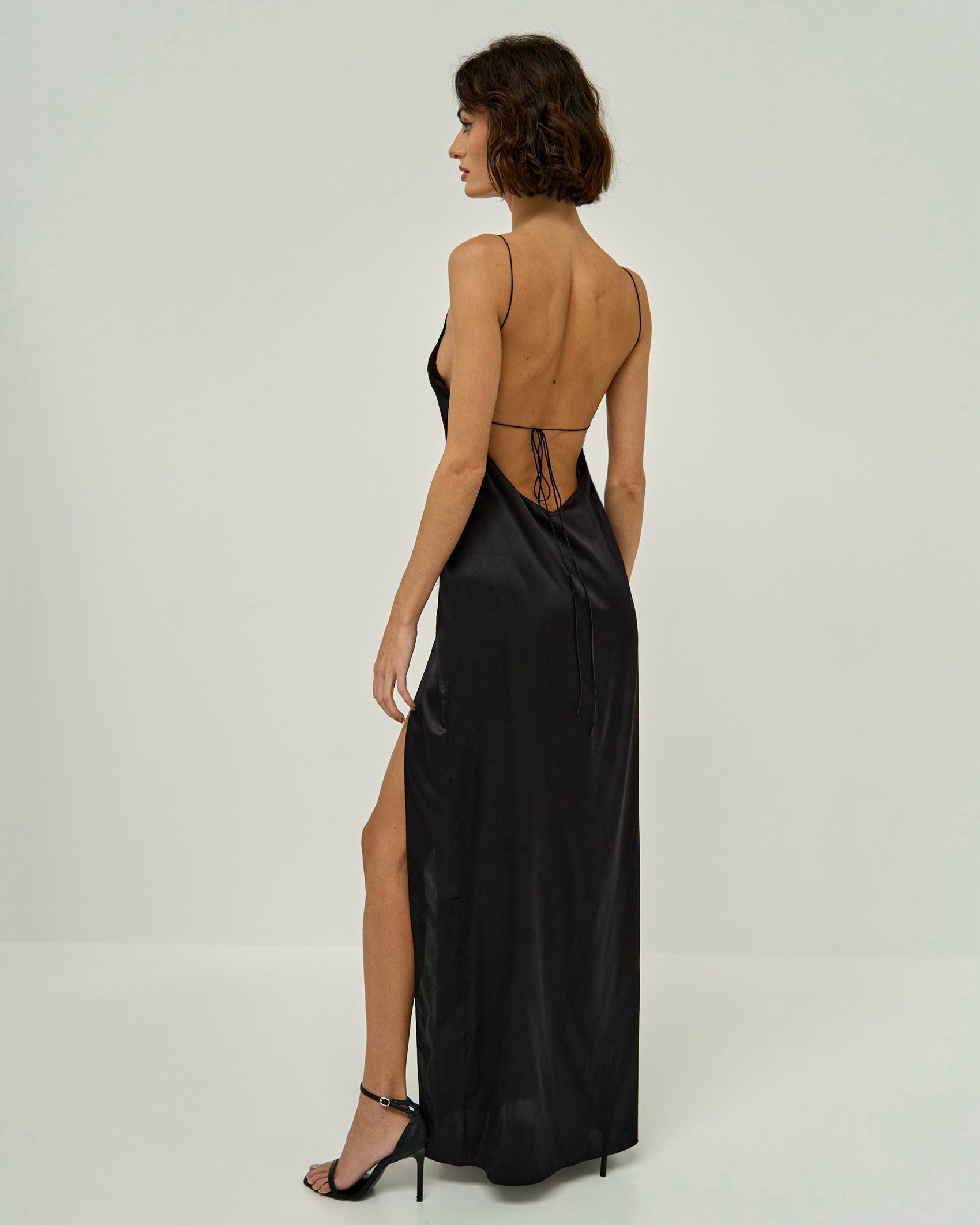 MAGGIE SILK-SATIN GOWN DRESS