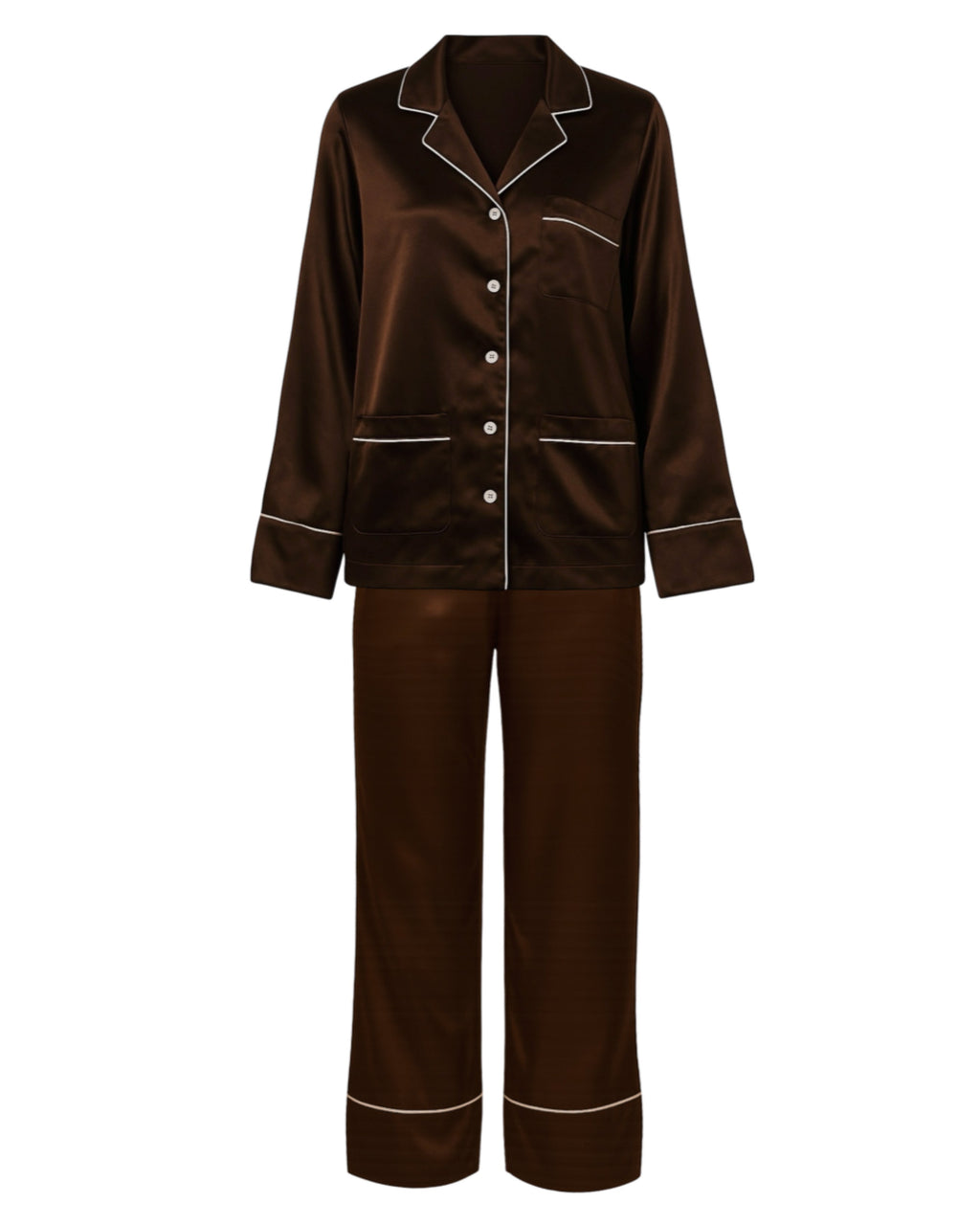 PYJAMA STYLE SILK SUIT (SHIRT, PANTS)