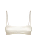 SILK-SATIN TOP BRA WHITE