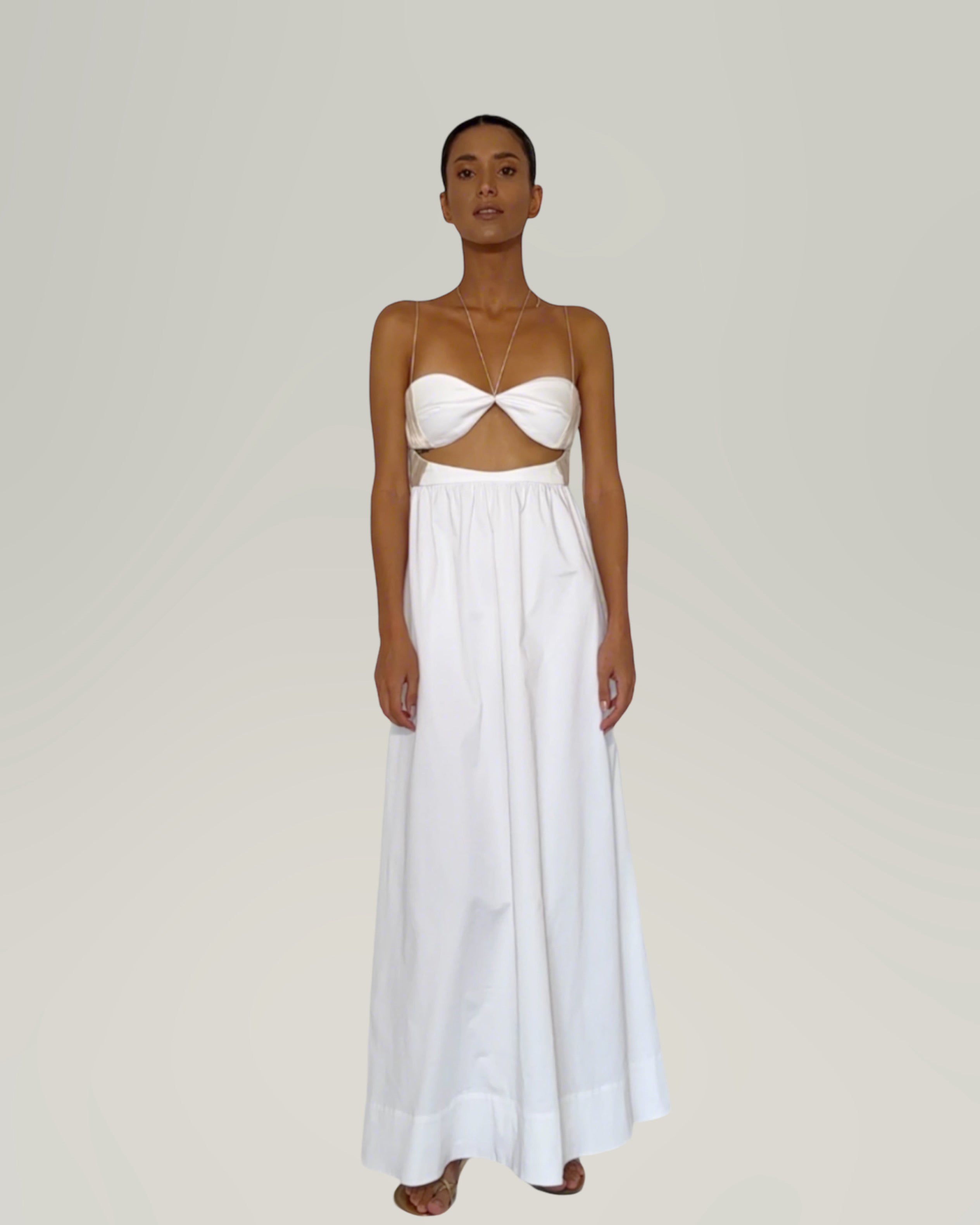 RHEA SATIN-COTTON DRESS