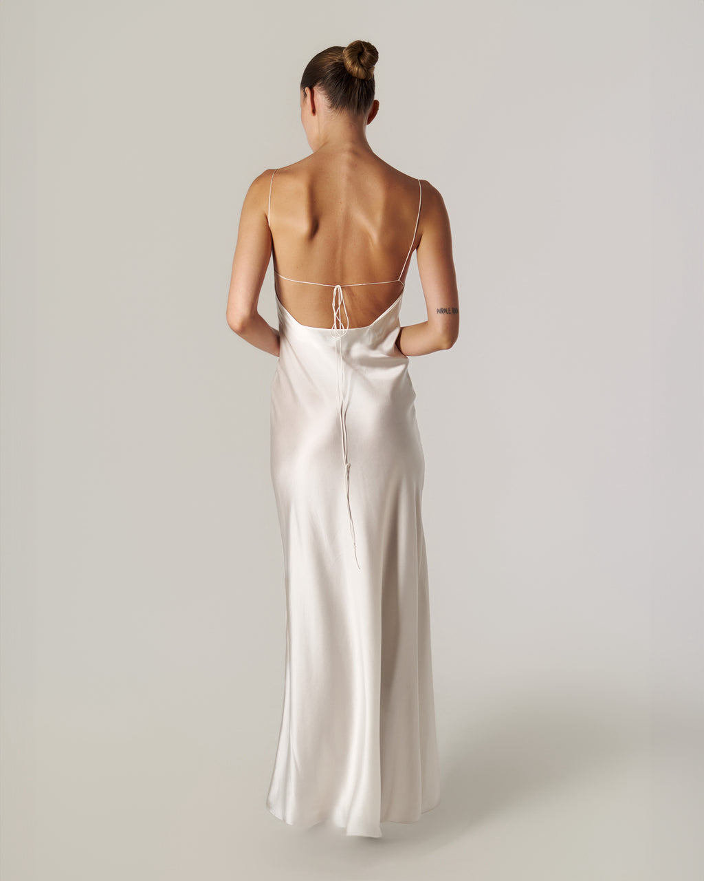 NAOMI SILK-SATIN MAXI DRESS