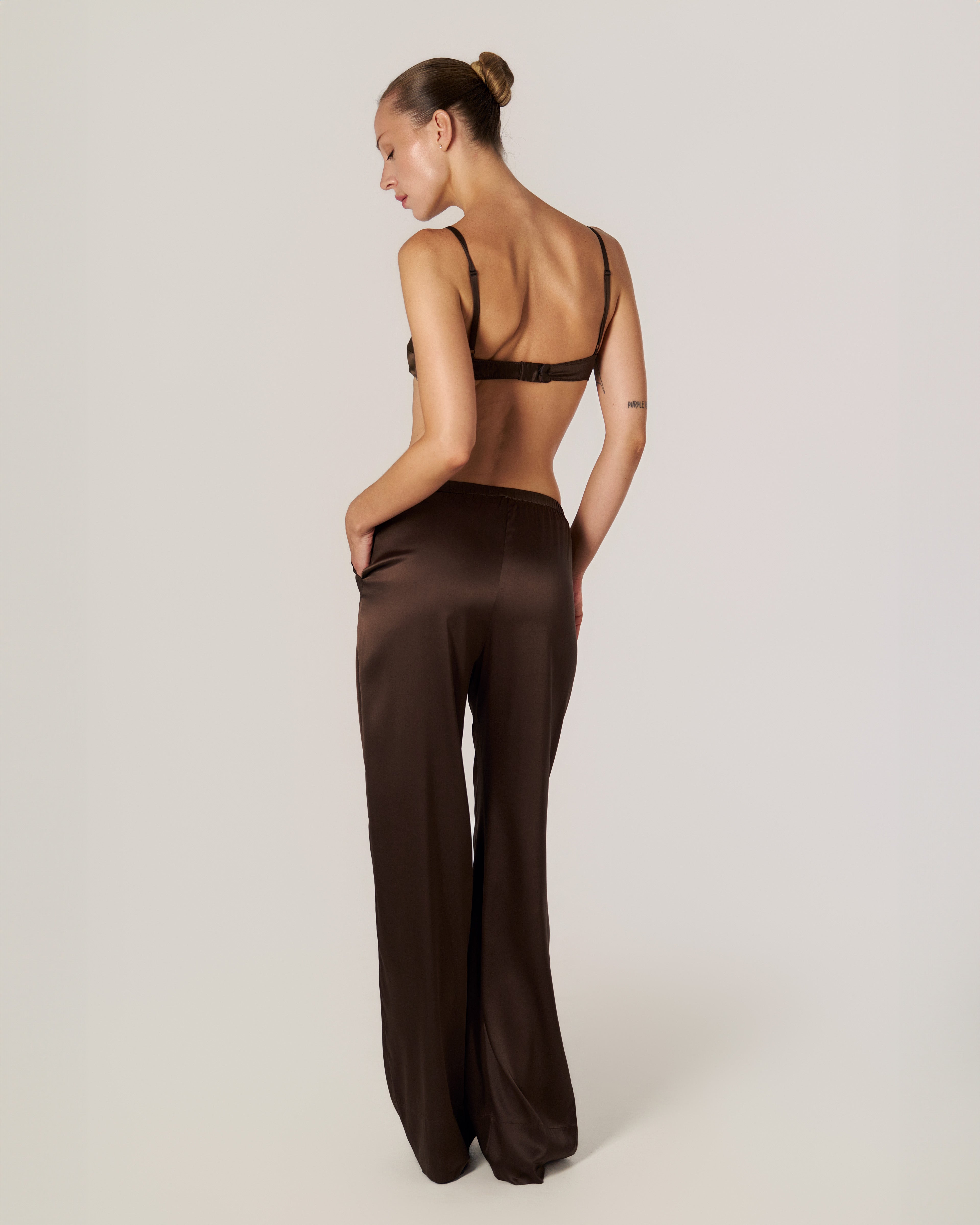 SILK-SATIN PANTS