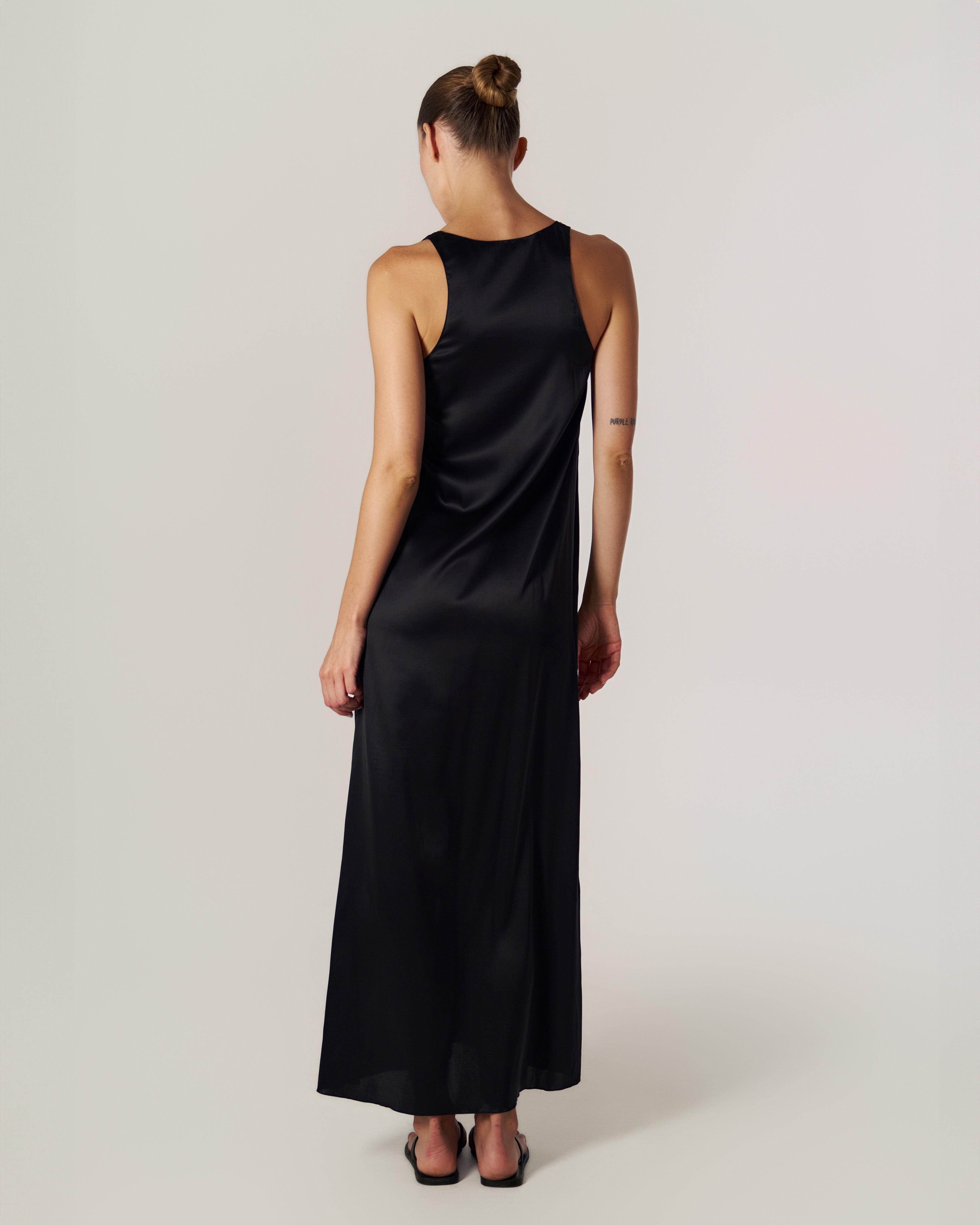 EOS SILK-SATIN MAXI DRESS