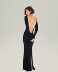 AIMEE BACKLESS KNITTED GOWN DRESS