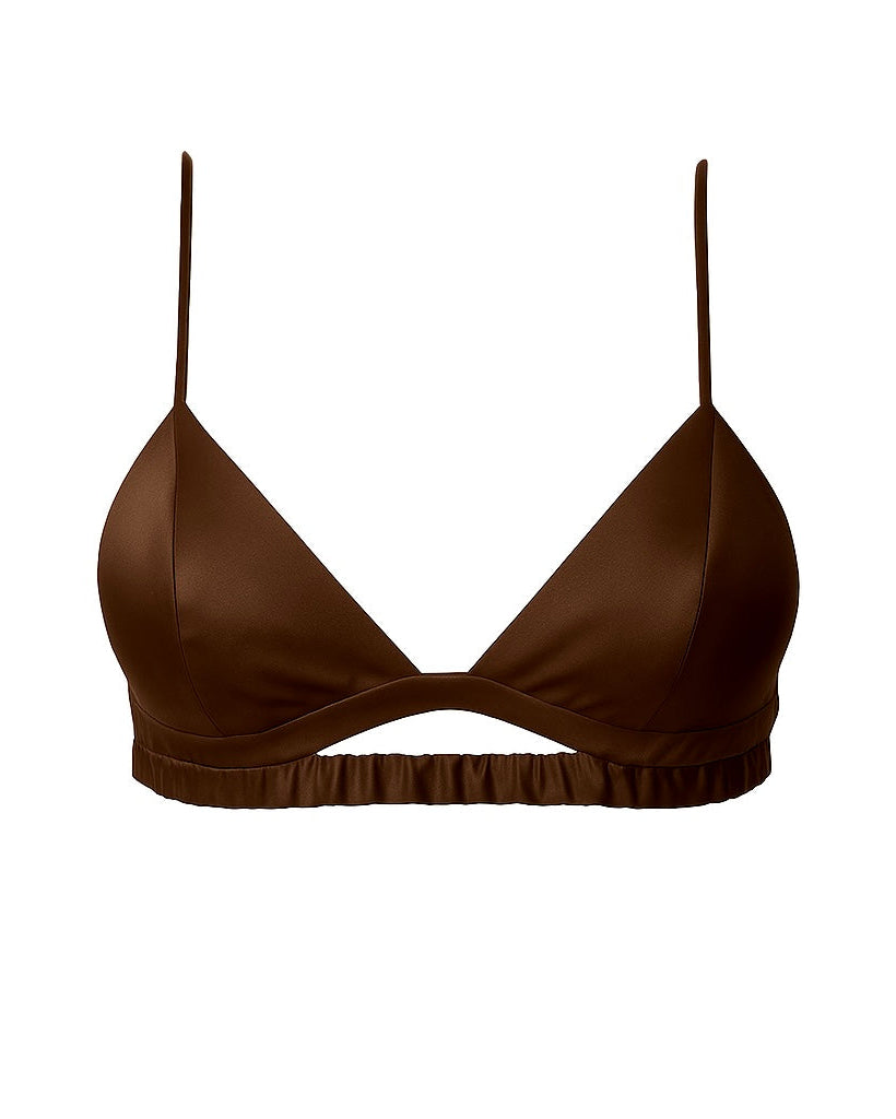 KAIA SILK-SATIN TOP BRA