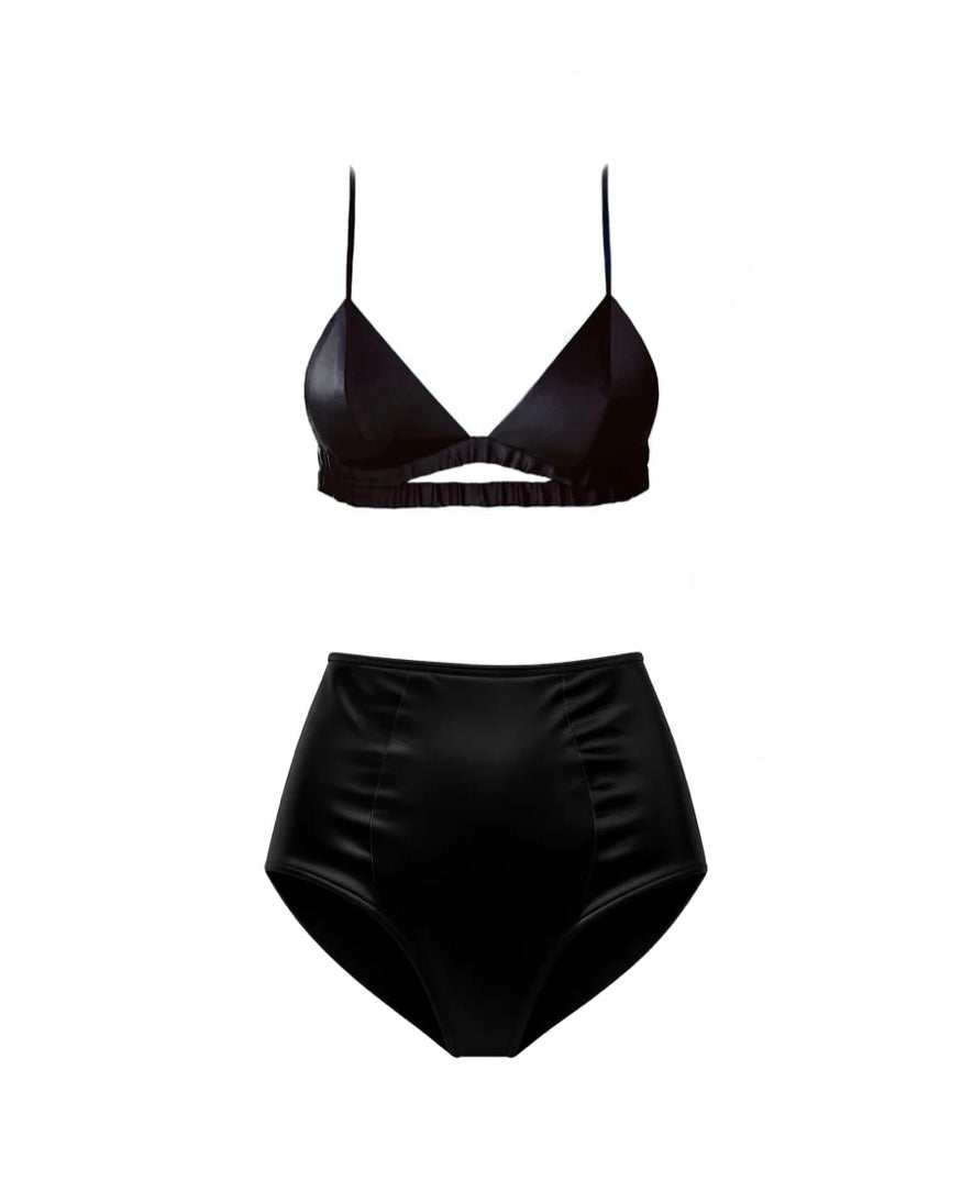 LINGERIE SILK SET BLACK