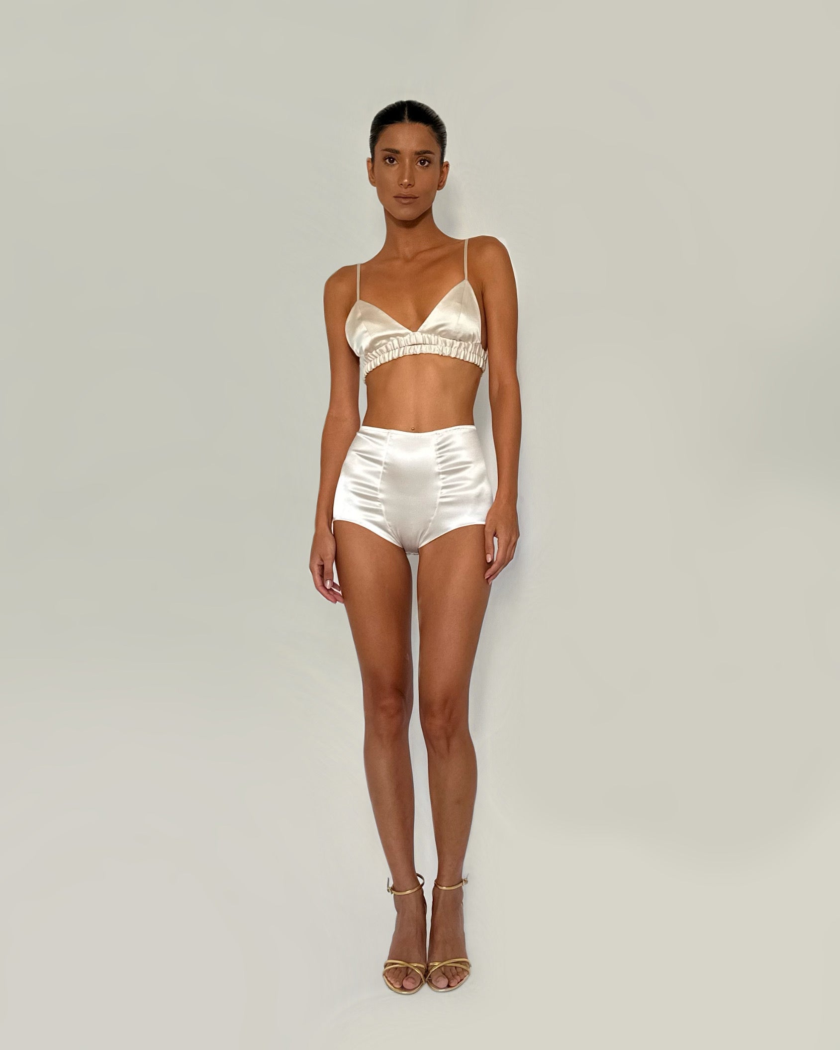 EVA SILK-SATIN HIGH-WAISTED PANTIES