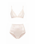 LINGERIE SET SILK CHANTILLY IVORY