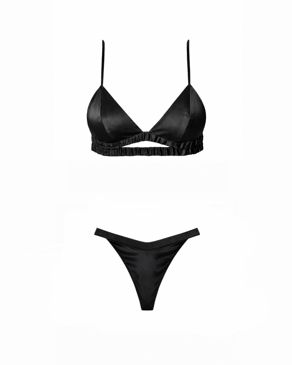 LINGERIE SILK SET BLACK