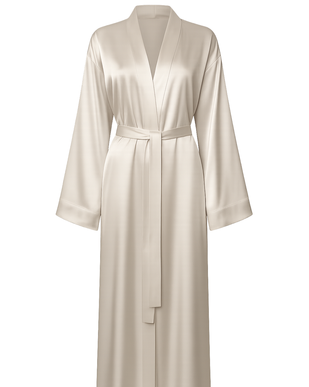 SILK-SATIN KIMONO IVORY