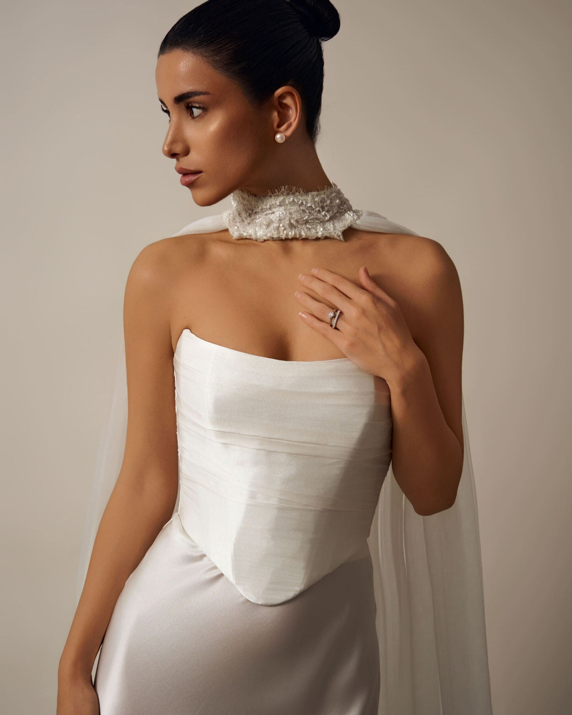 BRIDAL CLEO SILK CORSETTE, SILK MAXI SKIRT SET