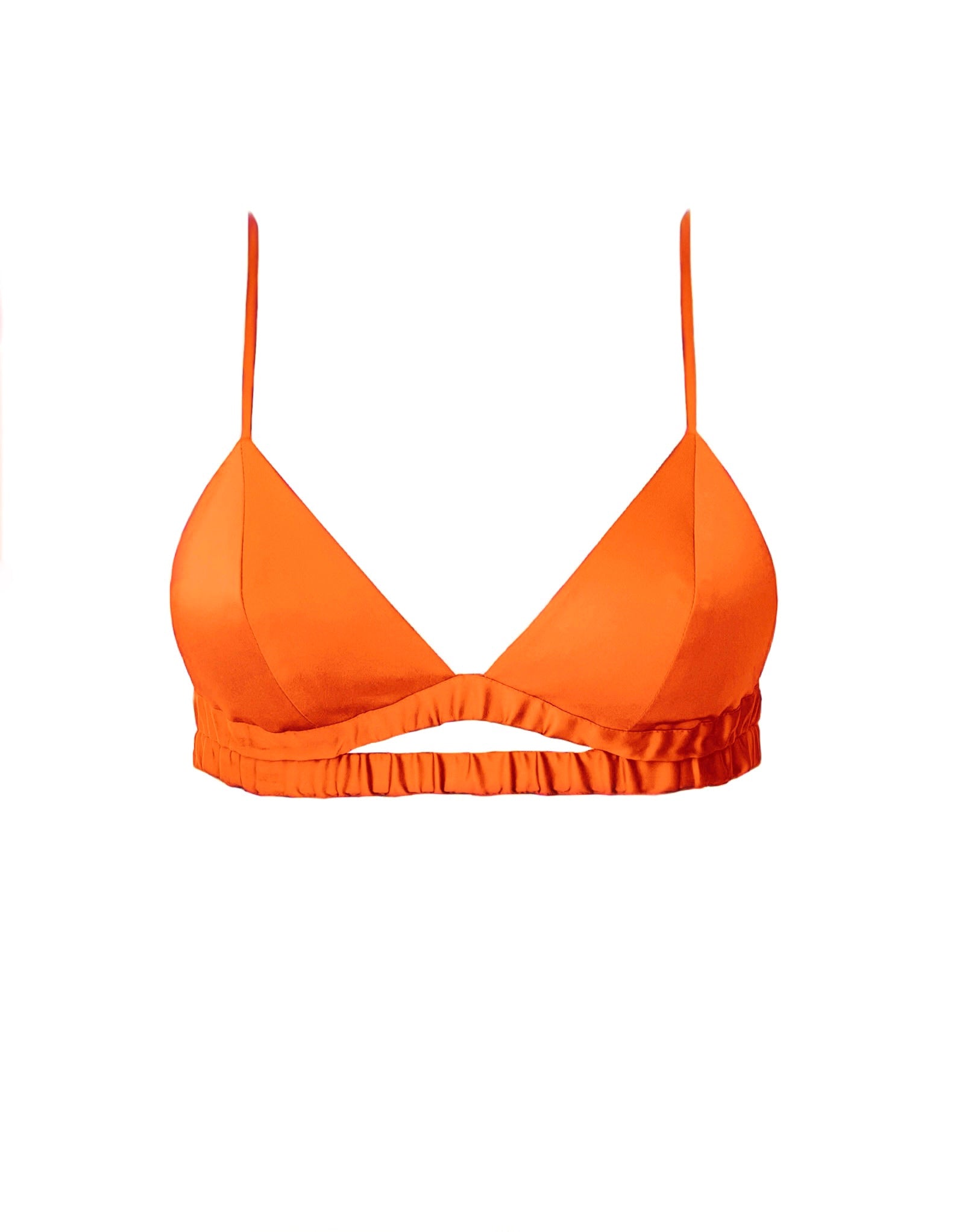 KAIA SILK-SATIN TOP BRA