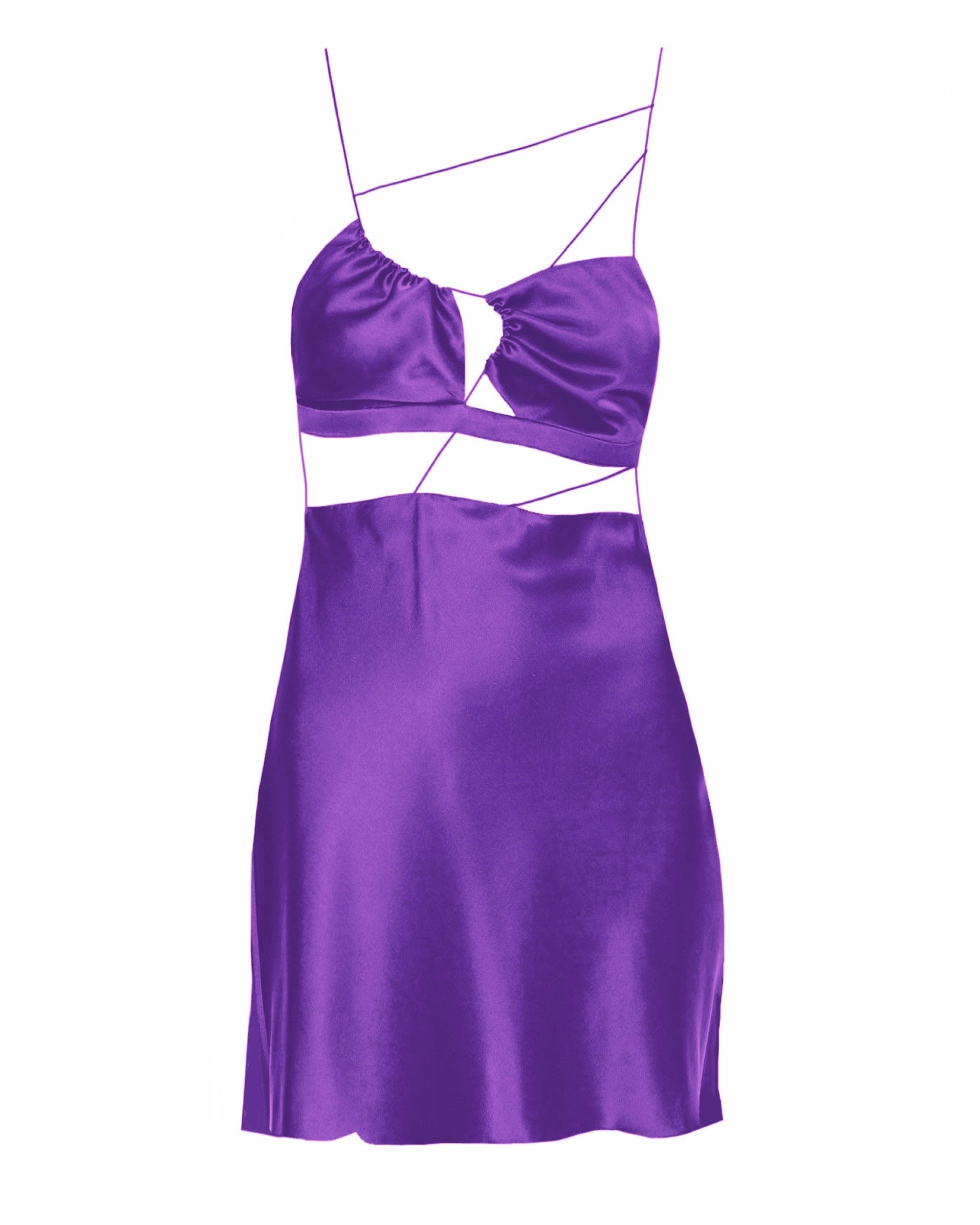 MAEVE SILK-SATIN MINI DRESS