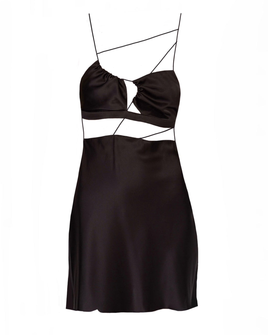 MAEVE SILK-SATIN MINI DRESS