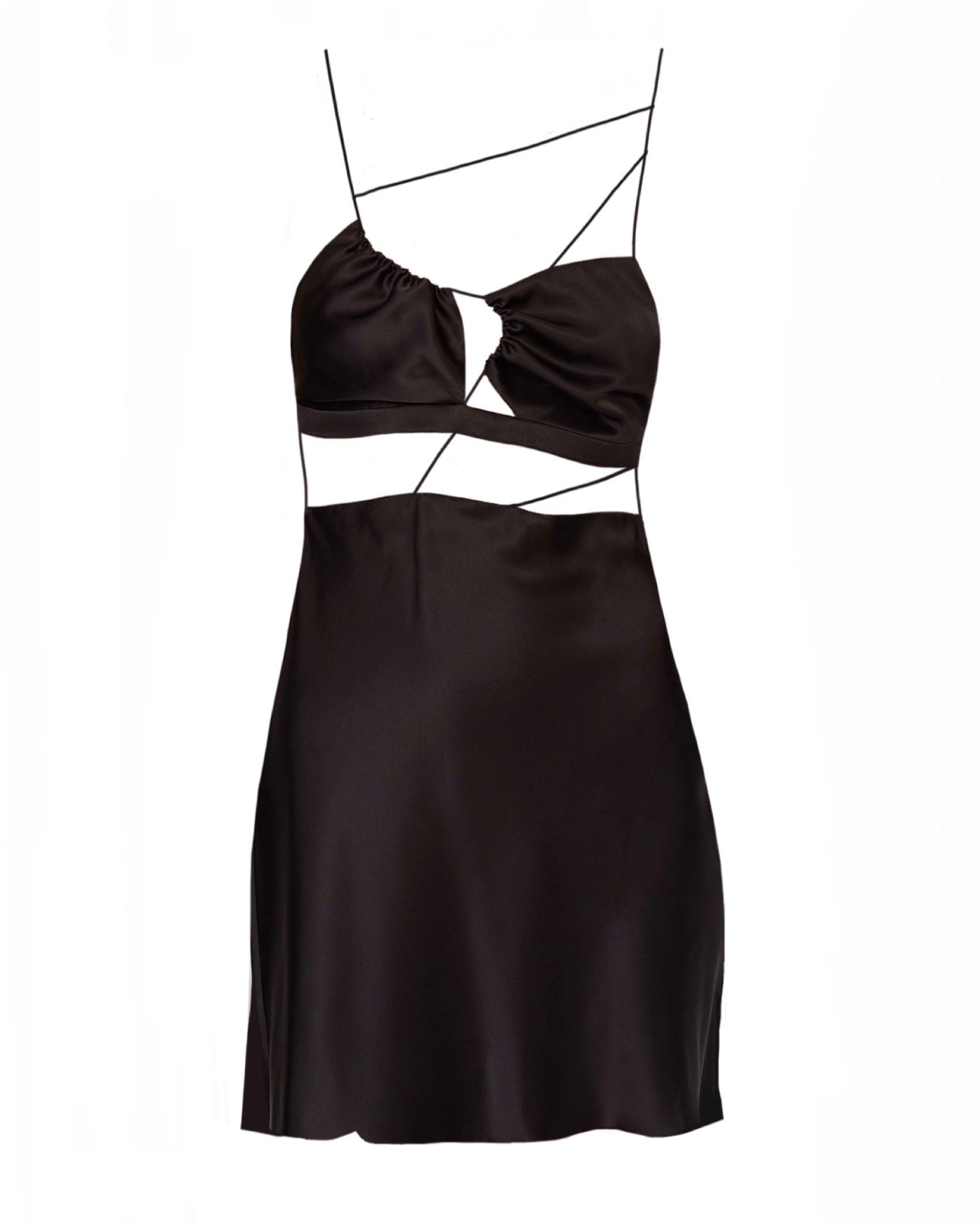 MAEVE SILK-SATIN MINI DRESS