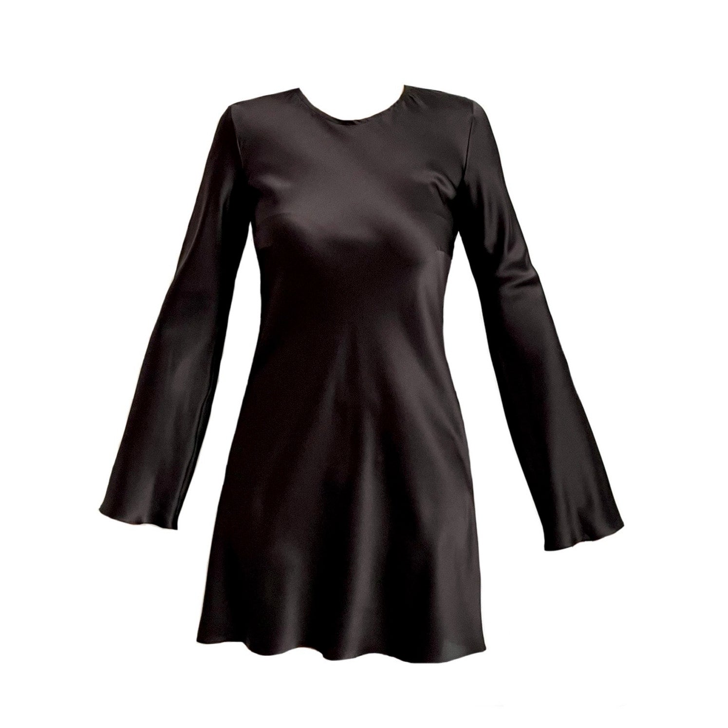 THEIA SILK-SATIN MINI DRESS