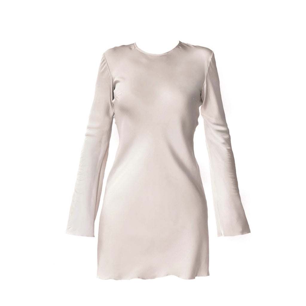 THEIA SILK-SATIN MINI DRESS