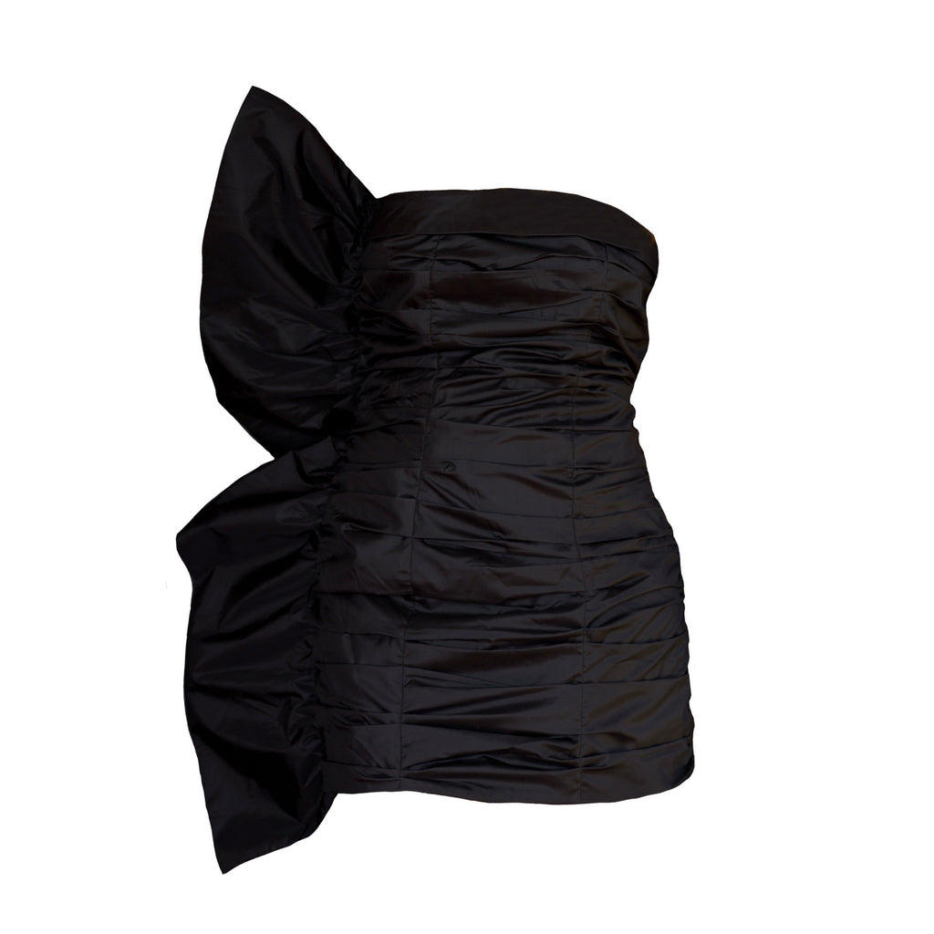 BOWY NYLON MINI DRESS