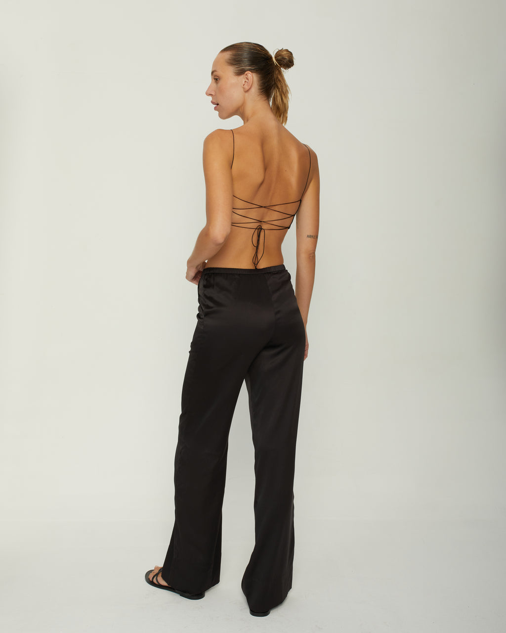 SILK-SATIN PANTS