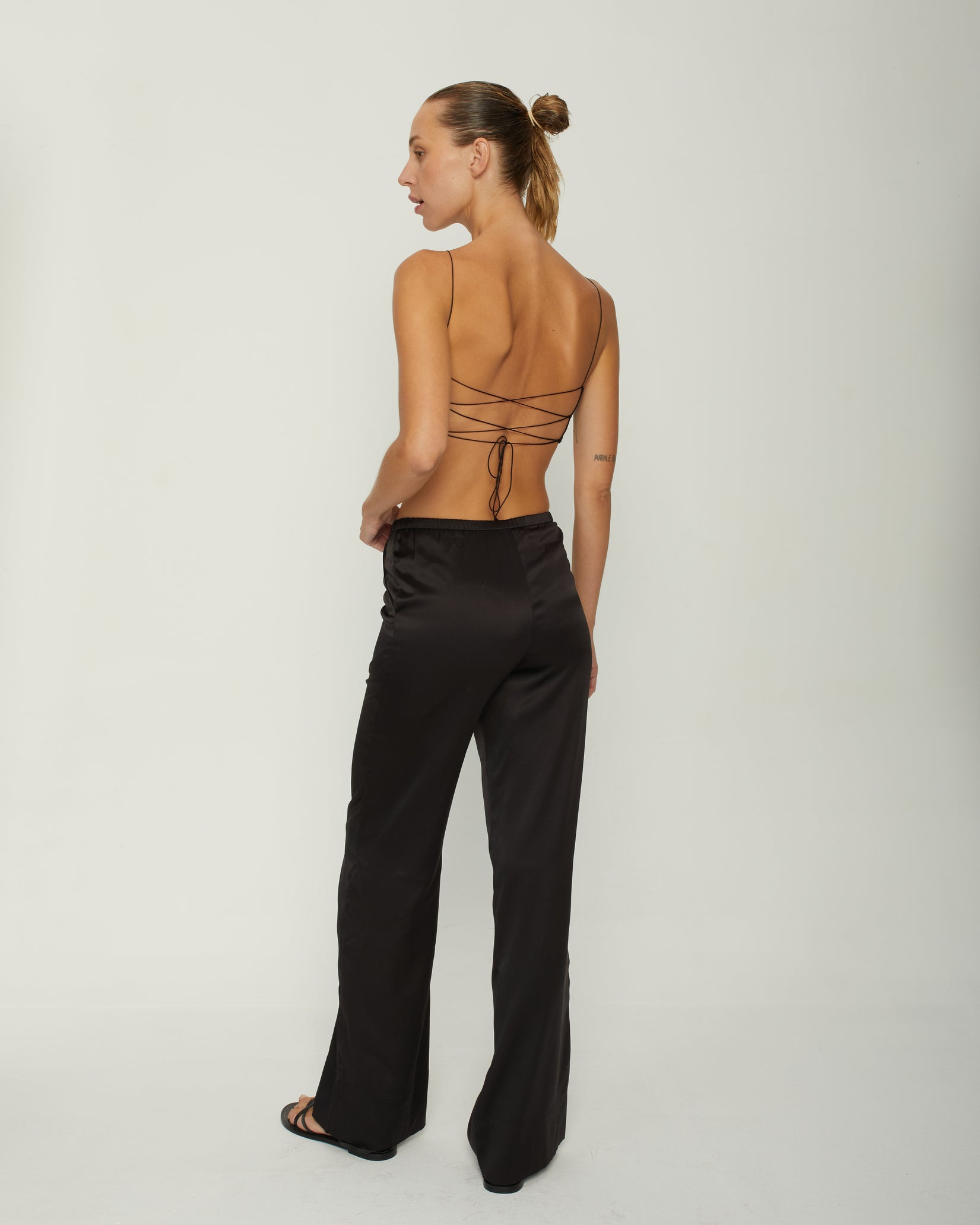 SILK-SATIN PANTS