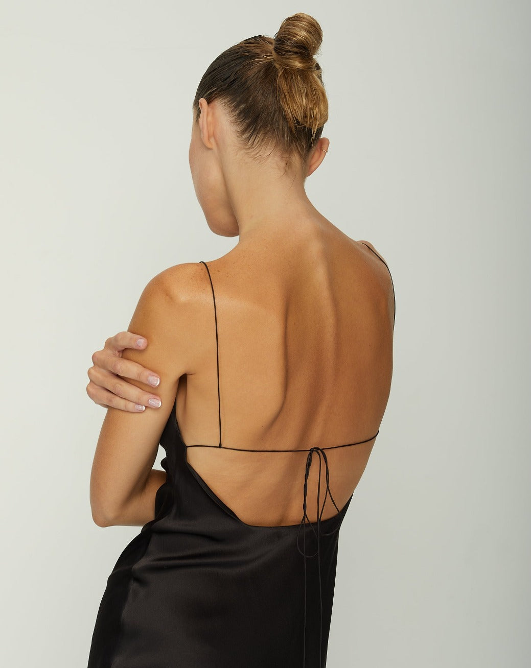 NAOMI SILK-SATIN MINI DRESS