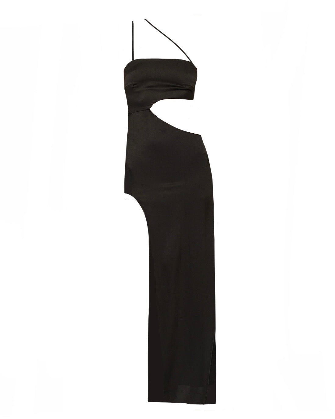 melina silk dress Melina Enchanting Strapless Slit Floor Length Satin Party Dresses, Burgundy