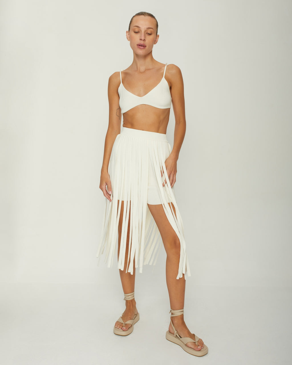 KNITTED VISCOSE SKIRT