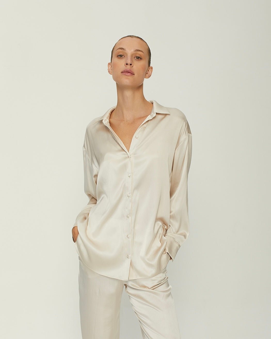 SILK-SATIN SHIRT
